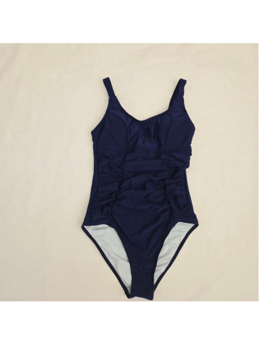 Women's Cupshe Navy Ruched One Piece Swimsuit size M